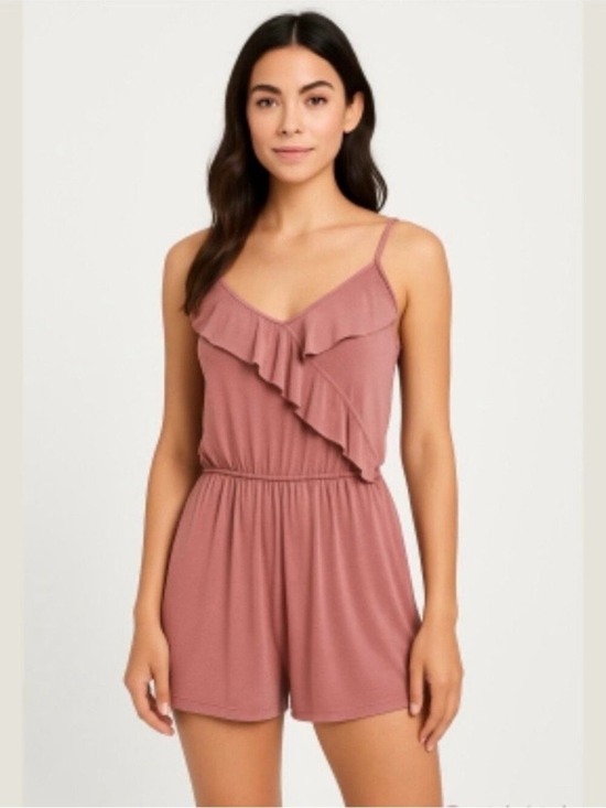 Rebel Sugar Pants - Pink Ruffle Romper Size Small